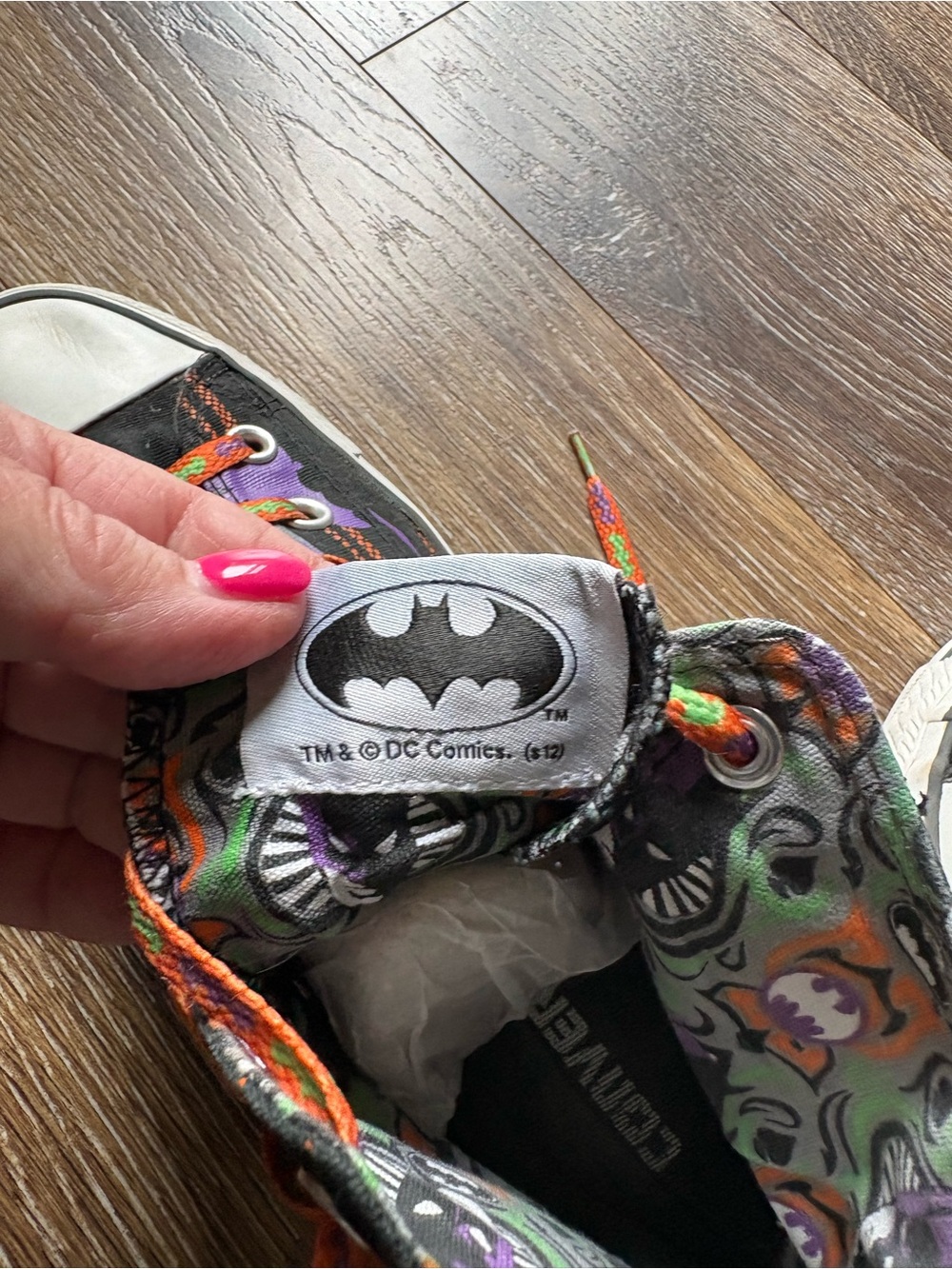 The Joker Graphic High-Top Sneakers - Black, Purple, Orange, Green - Picture 12 of 16